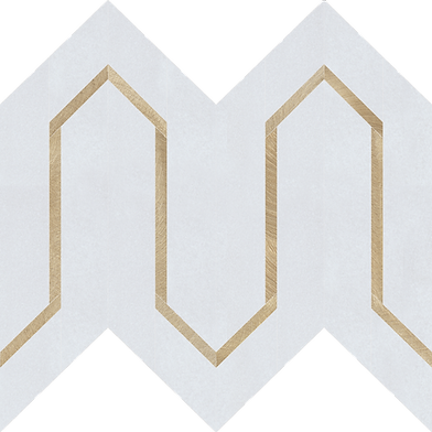 Urbanlife™ Oro Thassos Marble Mosaic