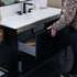 48'' Vanity on Legs 2 Drawers Matte Black
