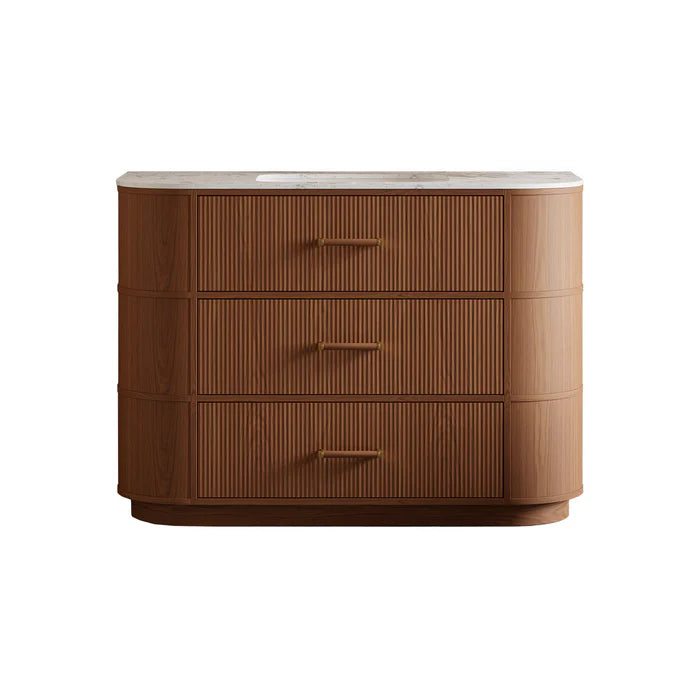 48'' Curved 3 Drawers Floor Vanity