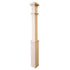 PLAIN NEWEL POST – WITH CAP, TRIM AND 5” BASE