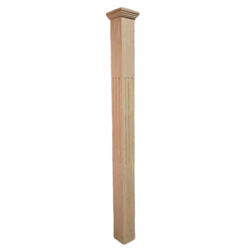 FLUTED NEWEL POST - WITH CAP