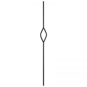 SPINDLE SINGLE DIAMOND BLACK 44"-1/2"SQ