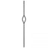SPINDLE SINGLE DIAMOND BLACK 44"-1/2"SQ