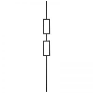 SPINDLE TUBULAR DOUBLE RECTANGULAR BLACK 44"-1/2"SQ