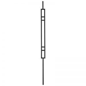 SPINDLE DOUBLE SLIM PANEL BLACK 44"-1/2"SQ