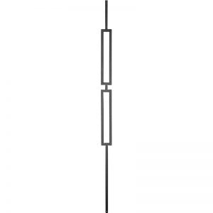 SPINDLE TUBULAR DOUBLE SLIM RECTANGULAR BLACK 44"-1/2"SQ