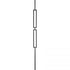 SPINDLE TUBULAR DOUBLE SLIM RECTANGULAR BLACK 44"-1/2"SQ