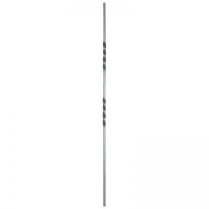 SPINDLE TUBULAR DOUBLE TWIST BLACK 44"-1/2"SQ