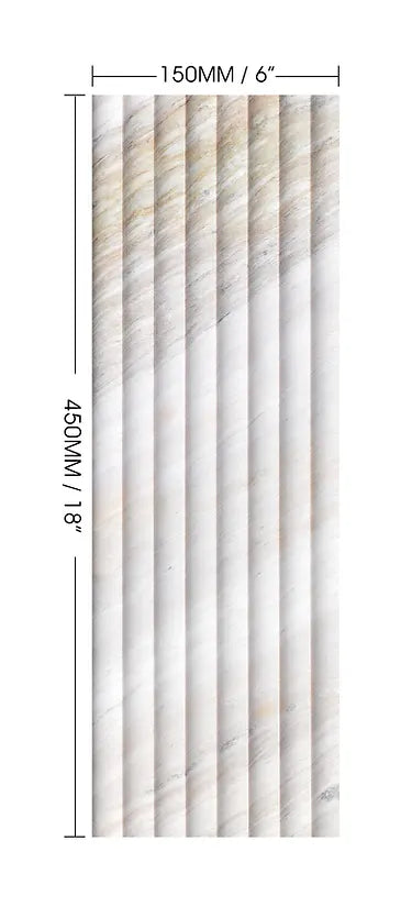 Mars-Panel™ 6"x18" Outward Almond Frost Honed