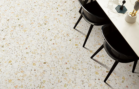 Allegro Biscotti 3" Hexagon Terrazzo Mosaic