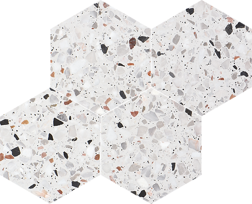 Allegro Cemento 6" Hexagon Terrazzo Mosaic