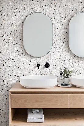 Allegro Cemento 6" Hexagon Terrazzo Mosaic