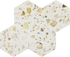 Allegro Biscotti 6" Hexagon Terrazzo Mosaic