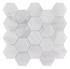 Venetian White 3" Hexagon Polished Marble Mosaic