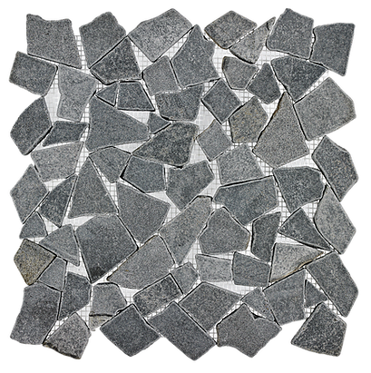 Basalt Pebbles Honed+Tumbled Marble Mosaic