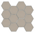 Swiss 3" Hexagon Taupe Glass