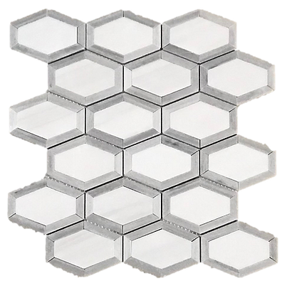 Opulence Dolomite + Grey Polished Marble Mosaic