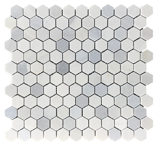 Twilight 1" Hexagon Polished Marble Mosaic
