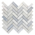 Twilight 1"x3" Herringbone Polished Marble Mosaic