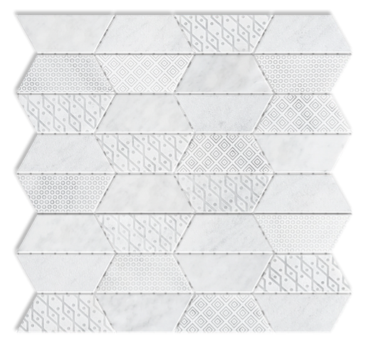 Impression Carrara Mulit-Finish Marble Mosaic