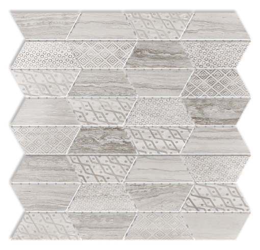 Impression Light Escarpment Mulit-Finish Marble Mosaic