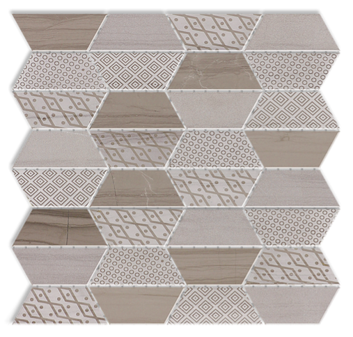 Impression Athens Gray Mulit-Finish Marble Mosaic