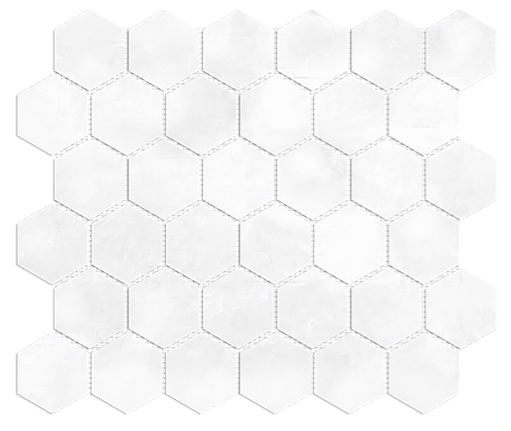 Ice White 2" Hexagon Polished Marble Mosaic