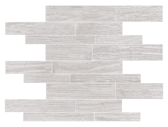 Escarpment Random Strip Polished Marble Mosaic