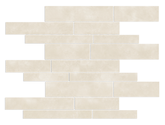Crema Pearl Random Strip Polished Marble Mosaic