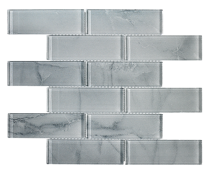 Uno 2"x6" Mont Blanc Glass Mosaic